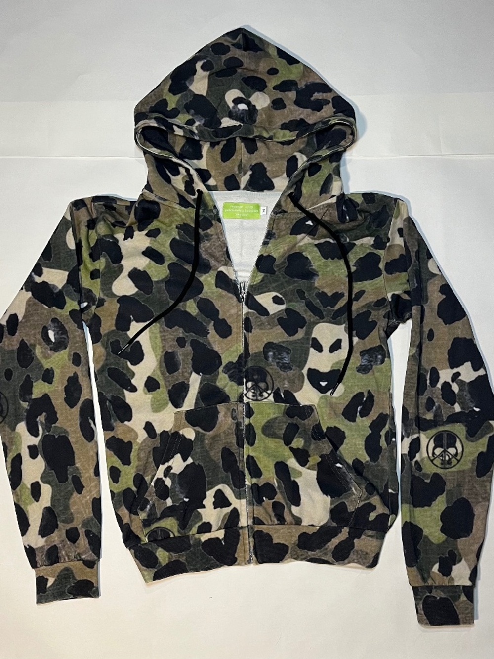 PEACEINWAR x ihatestars "ongoing" ihatewar s/s '25 Camo Hoodie Mens M